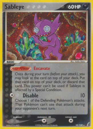 Sableye 10/100 EX Crystal Guardians