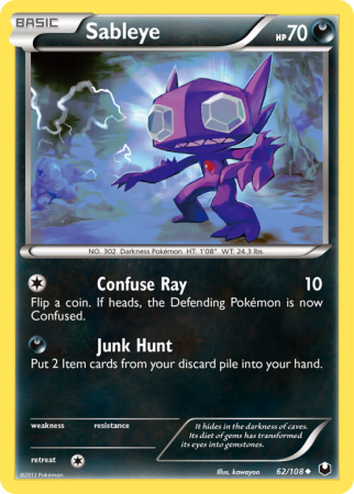 Sableye 62/108 Black & White Dark Explorers