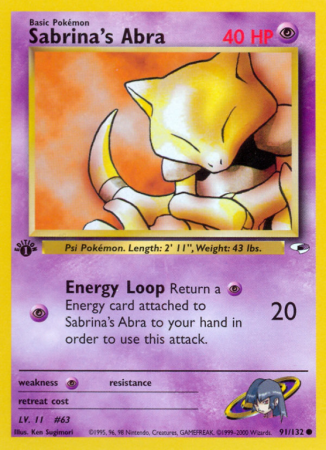 Sabrina's Abra 91/132 Gym Gym Heroes