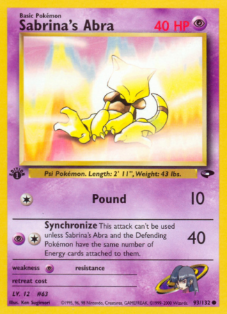 Sabrina's Abra 93/132 Gym Gym Challenge