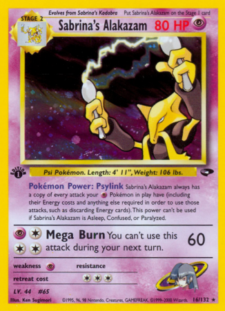 Sabrina's Alakazam 16/132 Gym Gym Challenge