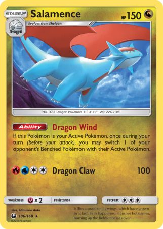 Salamence 106/168 Sun & Moon Celestial Storm