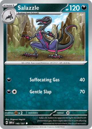 Salazzle 140/197 Scarlet & Violet Obsidian Flames