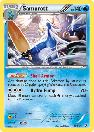 Samurott 39/113 Black & White Legendary Treasures