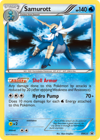Samurott BW22/101 Black & White BW Black Star Promos