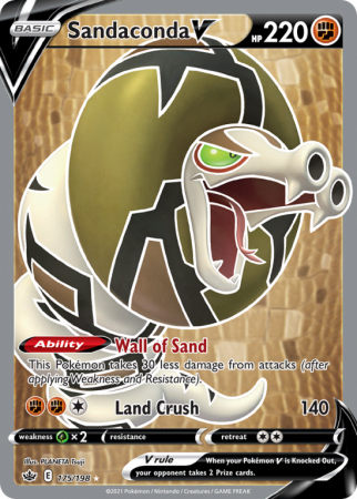 Sandaconda V 175/198 Sword & Shield Chilling Reign