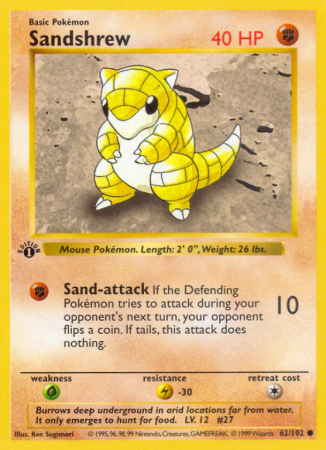 Sandshrew 62/102 Base Base Set