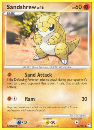 Sandshrew 96/123 Diamond & Pearl Mysterious Treasures