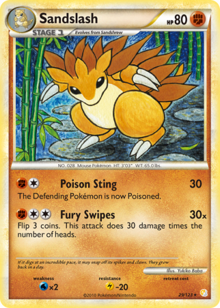 Sandslash 29/123 HeartGold & SoulSilver HeartGold & SoulSilver