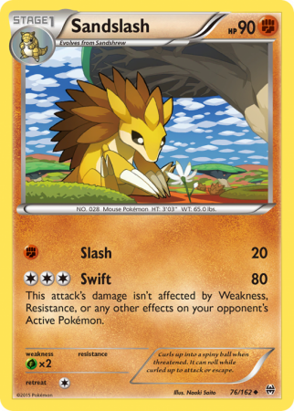 Sandslash 76/162 XY BREAKthrough