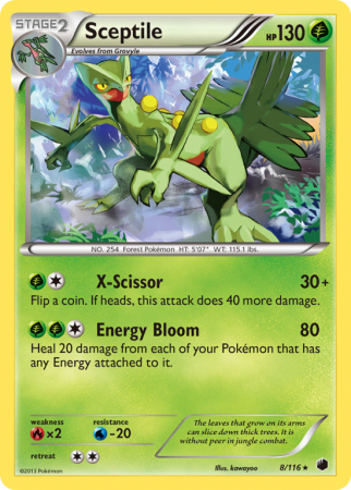 Sceptile 8/116 Black & White Plasma Freeze