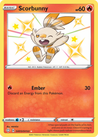 Scorbunny SV015/122 Sword & Shield Shiny Vault