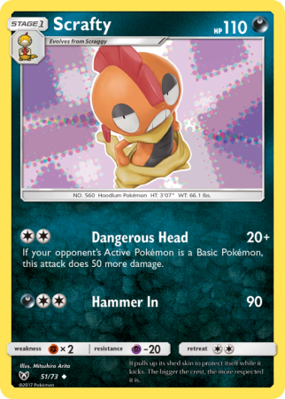 Scrafty 51/73 Sun & Moon Shining Legends