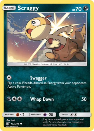 Scraggy 137/236 Sun & Moon Unified Minds