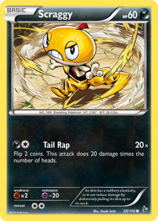 Scraggy 58/106 XY Flashfire