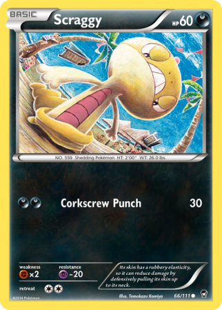 Scraggy 66/111 XY Furious Fists