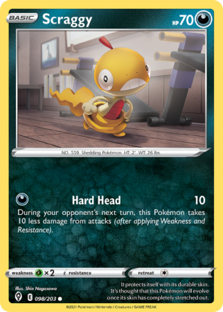 Scraggy 98/203 Sword & Shield Evolving Skies