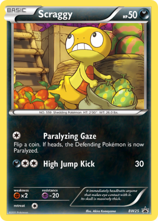 Scraggy BW25/101 Black & White BW Black Star Promos