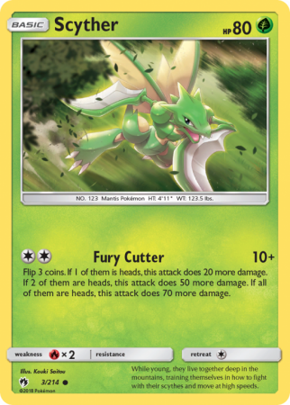 Scyther 3/214 Sun & Moon Lost Thunder