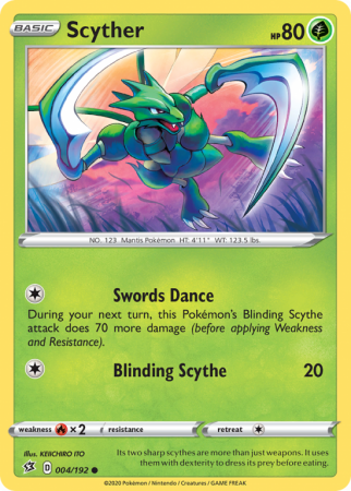 Scyther 4/192 Sword & Shield Rebel Clash