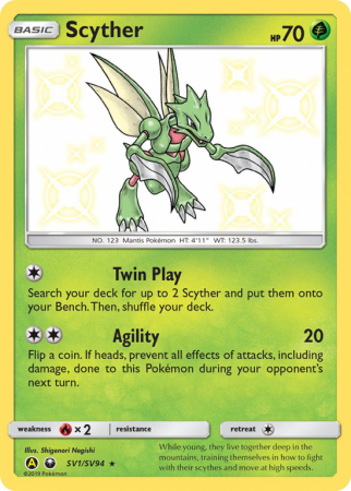Scyther SV1/94 Sun & Moon Shiny Vault