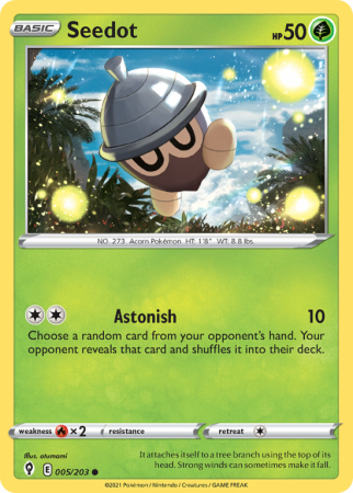 Seedot 5/203 Sword & Shield Evolving Skies