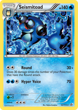 Seismitoad 42/113 Black & White Legendary Treasures