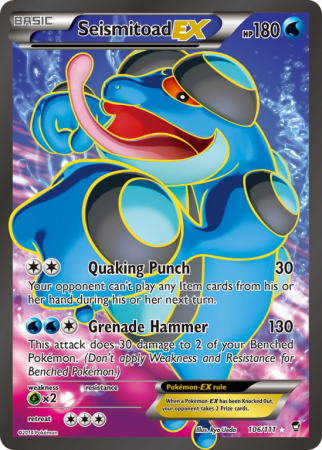 Seismitoad-EX 106/111 XY Furious Fists