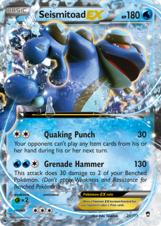 Seismitoad-EX 20/111 XY Furious Fists