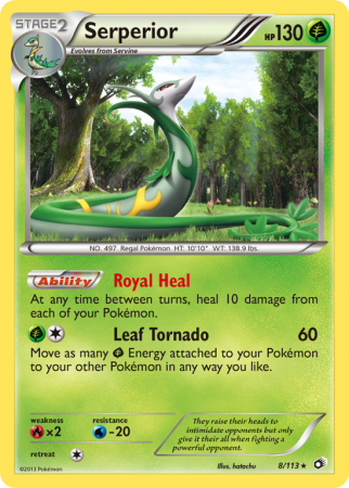 Serperior 8/113 Black & White Legendary Treasures