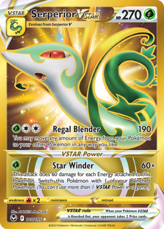 Serperior VSTAR 210/195 Sword & Shield Silver Tempest