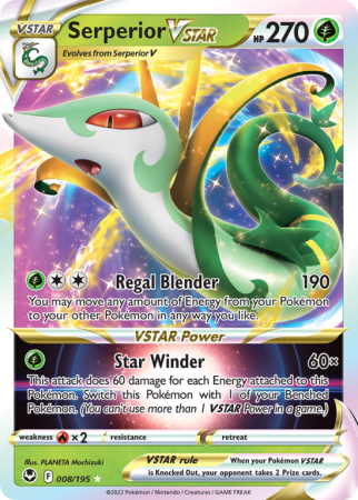 Serperior VSTAR 8/195 Sword & Shield Silver Tempest