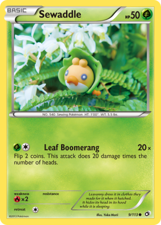 Sewaddle 9/113 Black & White Legendary Treasures
