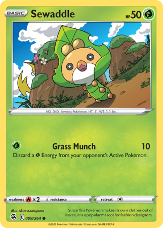 Sewaddle 9/264 Sword & Shield Fusion Strike