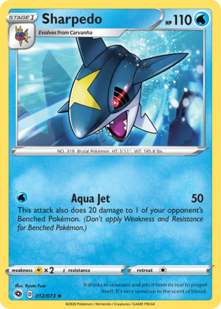 Sharpedo 12/73 Sword & Shield Champion's Path