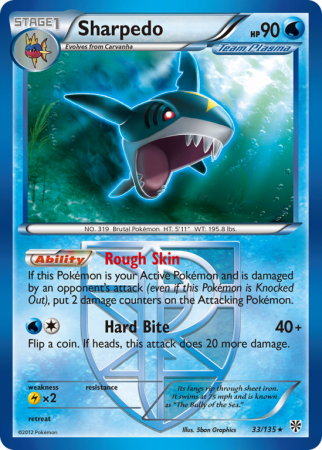 Sharpedo 33/135 Black & White Plasma Storm