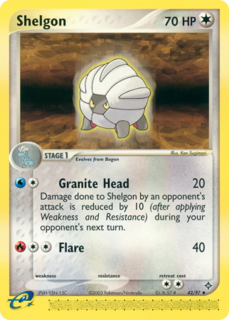 Shelgon 42/97 EX Dragon