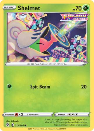 Shelmet 13/264 Sword & Shield Fusion Strike