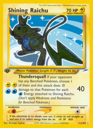 Shining Raichu 111/113 Neo Neo Destiny