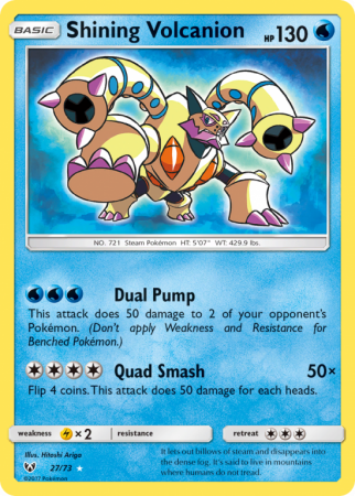Shining Volcanion 27/73 Sun & Moon Shining Legends