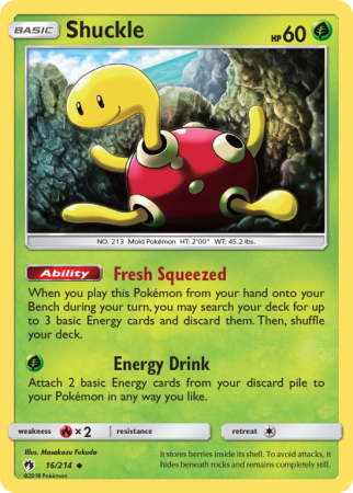 Shuckle 16/214 Sun & Moon Lost Thunder