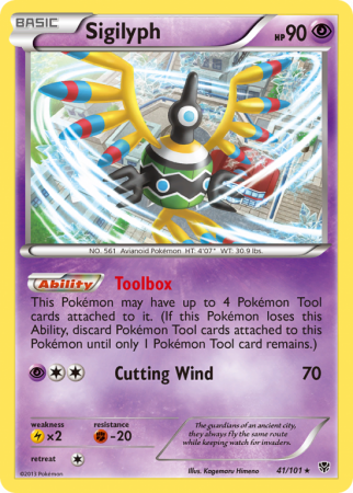 Sigilyph 41/101 Black & White Plasma Blast