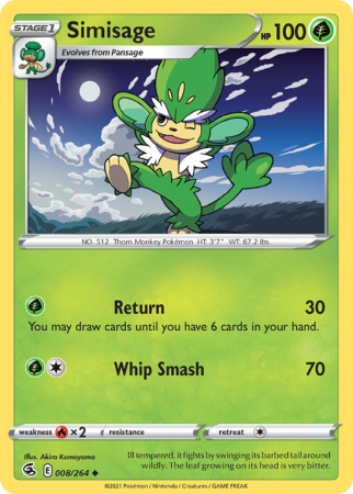 Simisage 8/264 Sword & Shield Fusion Strike
