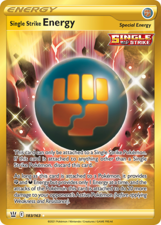 Single Strike Energy 183/163 Sword & Shield Battle Styles