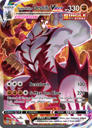 Single Strike Urshifu VMAX 168/163 Sword & Shield Battle Styles