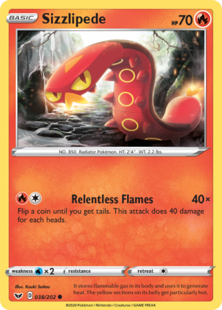 Sizzlipede 38/202 Sword & Shield Sword & Shield