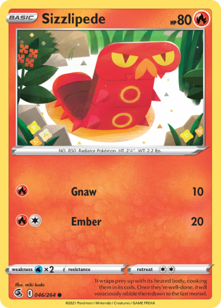 Sizzlipede 46/264 Sword & Shield Fusion Strike