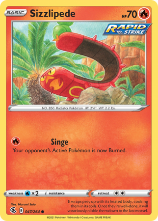 Sizzlipede 47/264 Sword & Shield Fusion Strike