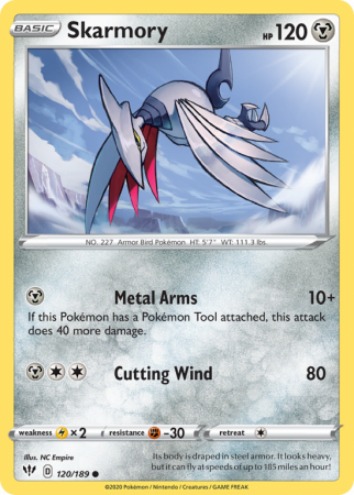 Skarmory 120/189 Sword & Shield Darkness Ablaze