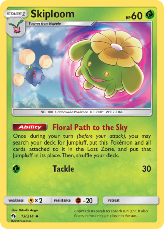 Skiploom 13/214 Sun & Moon Lost Thunder